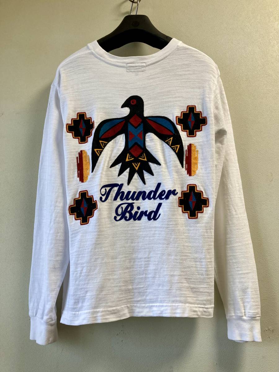 INDIAN 東洋エンタープライズ インディアン モーターサイクル ネイティブ 刺繍 ロンT ロングスリーブ サンダーバード 長袖拍卖