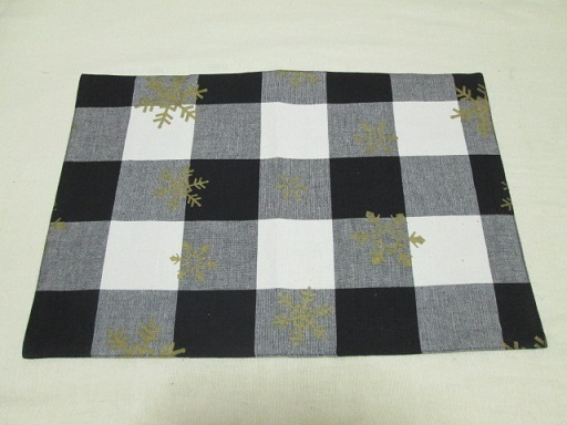 〓 新品 〓 ランチョンマット 〓 ランチマット プレースマット エスニック アジアン 雪 雪の結晶 チェック 〓A158拍卖