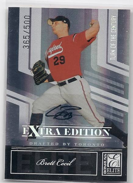2007 Elite Extra Brett Cecil Auto TOTC /500拍卖