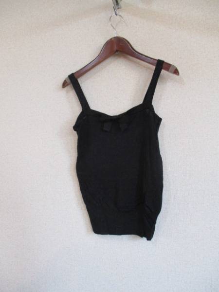 LAISSEPASSE黒ラメ入ニットキャミソール(USED)112416)拍卖