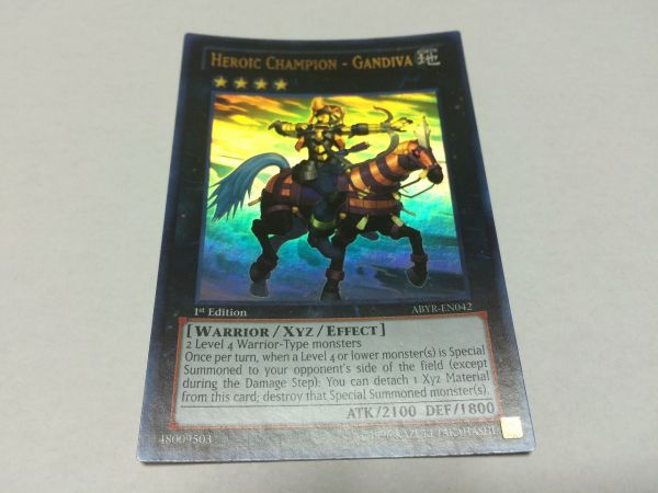 遊戯王 英語版 ABYR 1st H-C ガーンデーヴァ ウルトラ拍卖