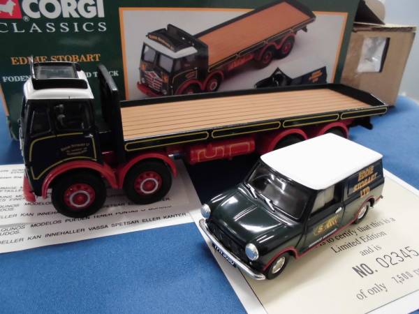当時物 限定品 CORGI EDDIE STOBART / ミニ・バン&トラックセットUSED品拍卖