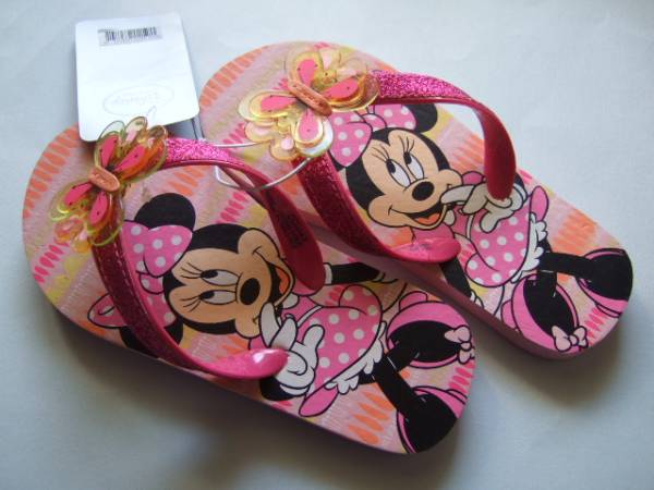ミニーちゃん ビーチサンダル キッズ 子供 ディズニーストア ビーサン拍卖