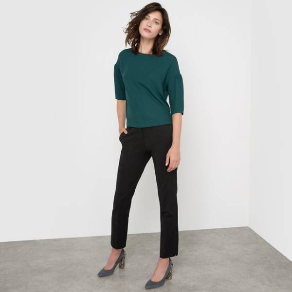 激安☆送料無料☆新品大きいサイズフランス購入チュニックブラウス深いグリーンが綺麗/50サイズ17号くらいの方むき♪拍卖