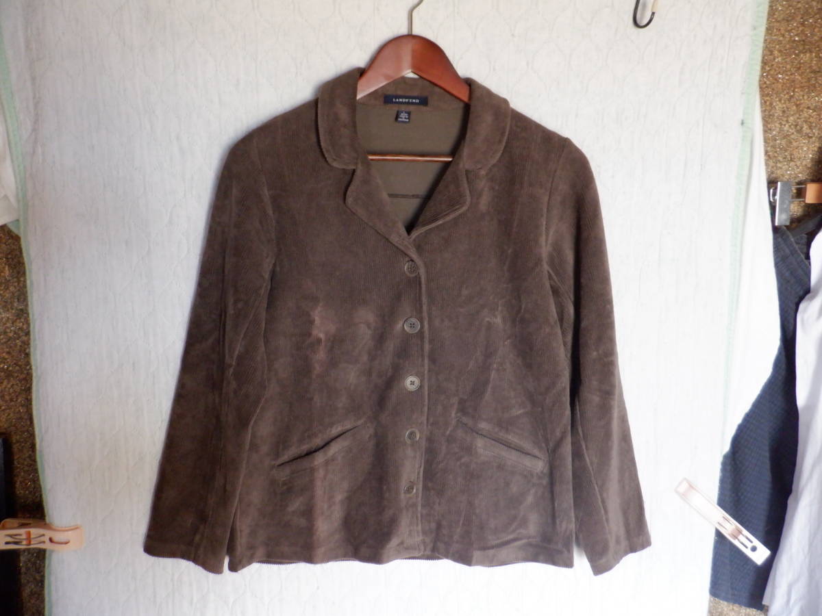 ランズエンド LANDS' END ジャケット こげ茶色 コールテン Lサイズ拍卖