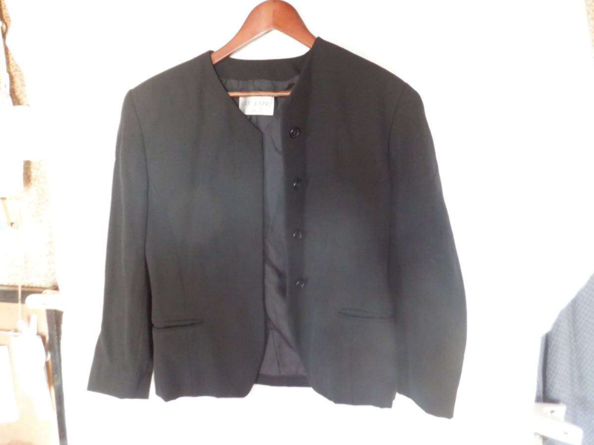LOUIS JOONE ジャケット 上着 黒いチャコールグレー 毛 100% 9AR Mサイズ 高級品拍卖
