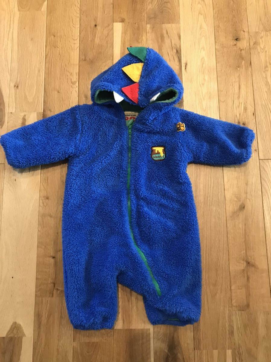 リトルベアークラブ カバーオール つなぎ もこもこ 恐竜 怪獣 70センチ拍卖