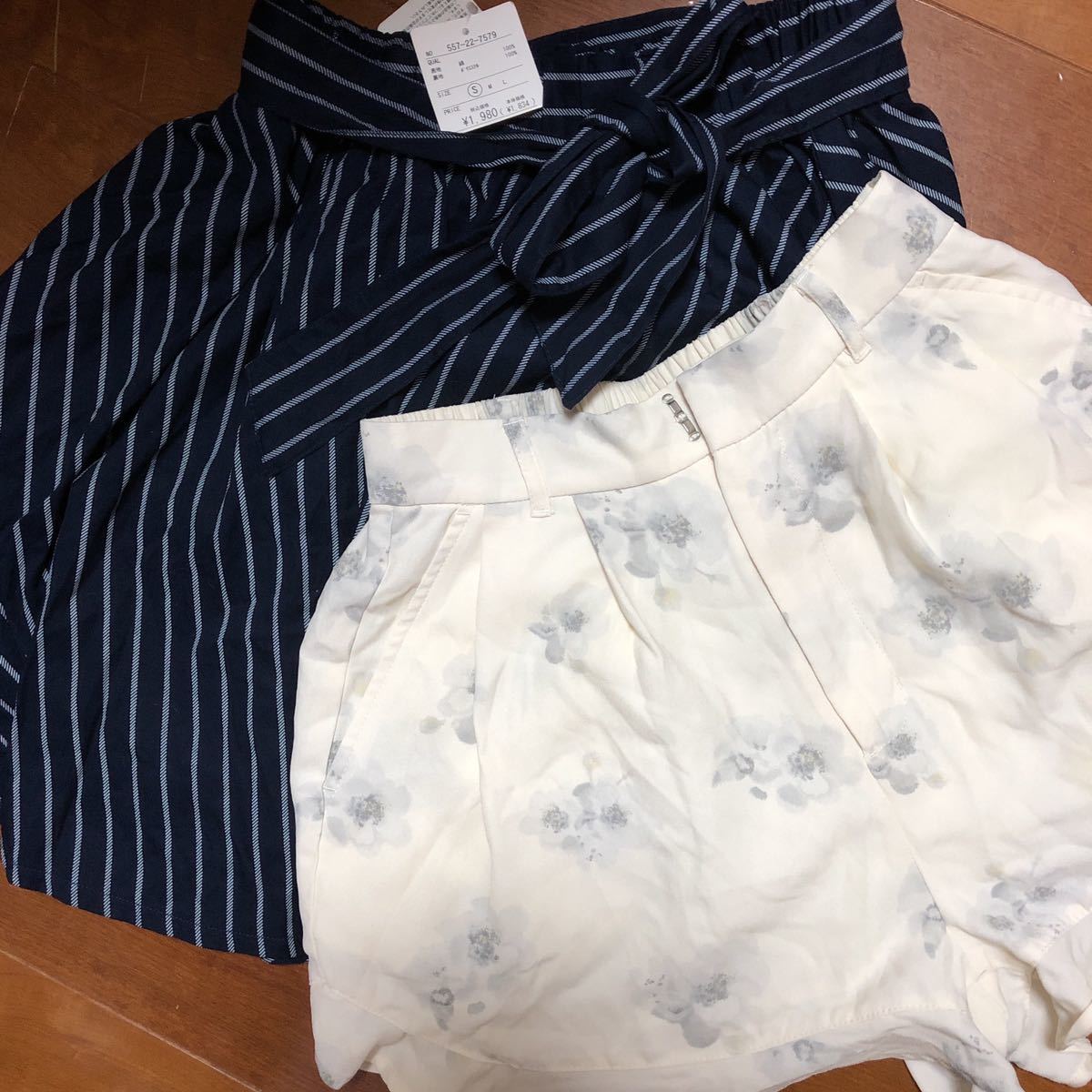 キュロットスカート、新品未使用スカートの2着セット 春夏秋冬 Sサイズ拍卖