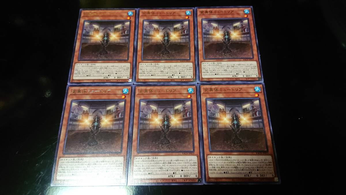 遊戯王 変異体ミュートリア R 字 レア 6枚セット 未使用 バトル オブ カオス 拍卖