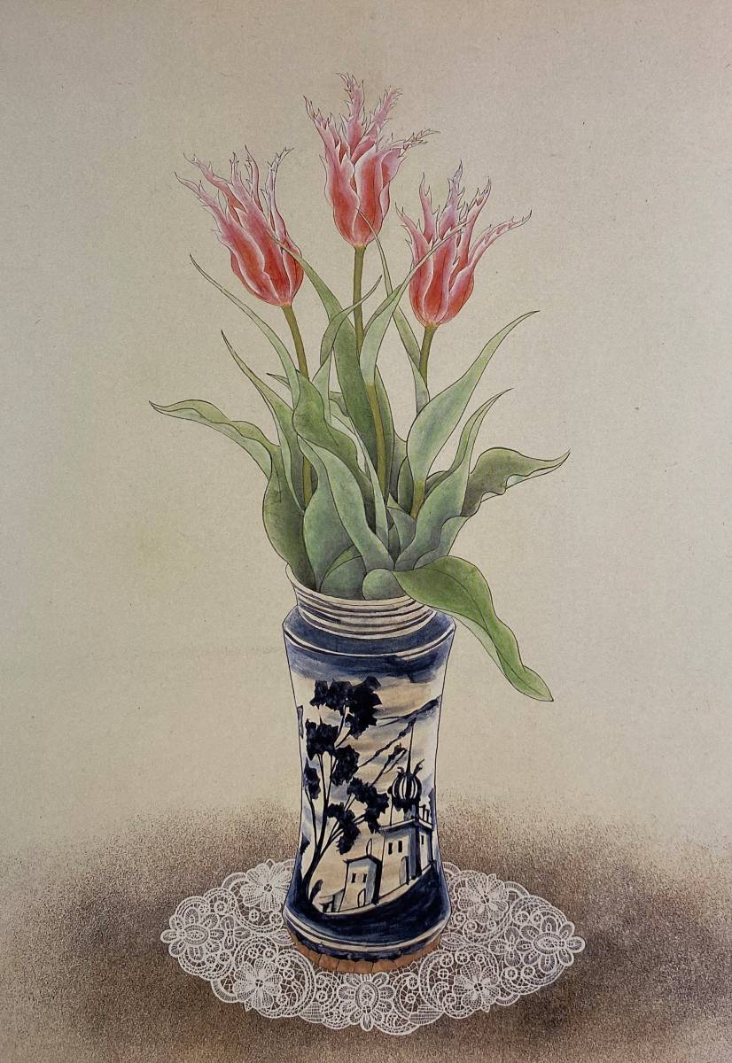 三井淳生、〈カタルニヤの壺〉、希少画集画、高級新品額・額装付、状態良好、送料無料拍卖