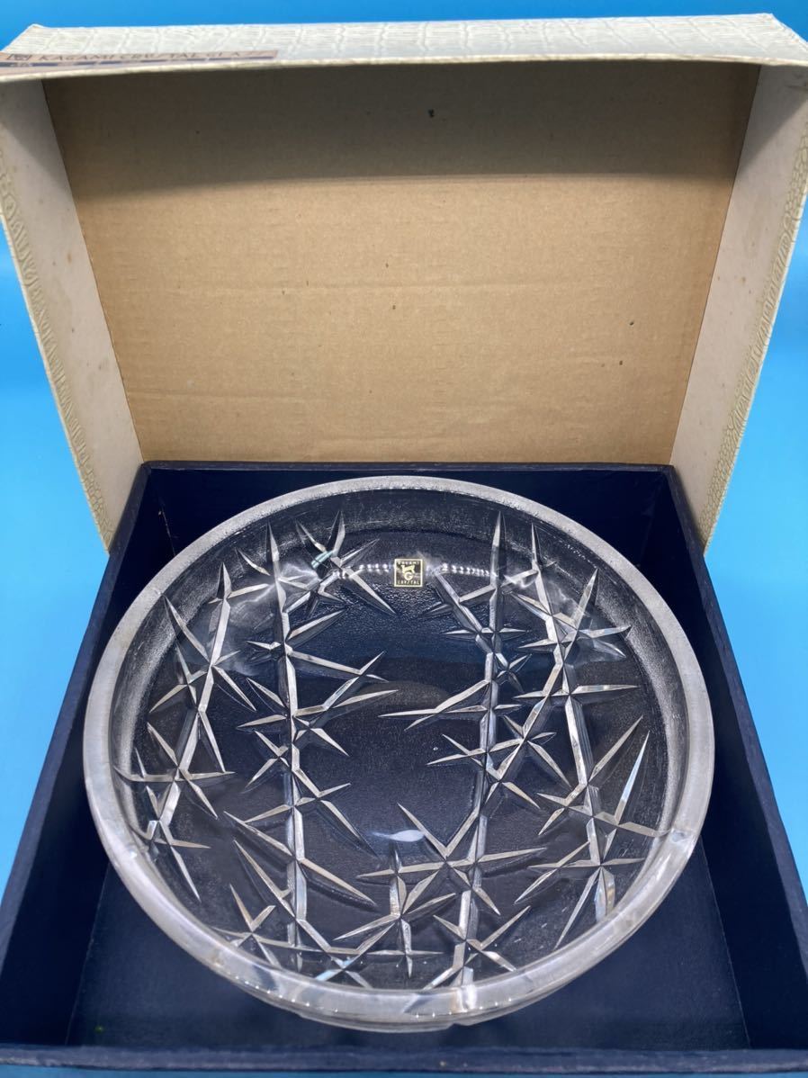 【A25460063】大皿 大鉢 ガラス皿 約23cm カガミクリスタル拍卖