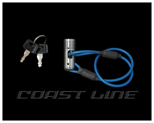 N003743ワイヤータイプヘルメットロック/ブルー/携帯拍卖