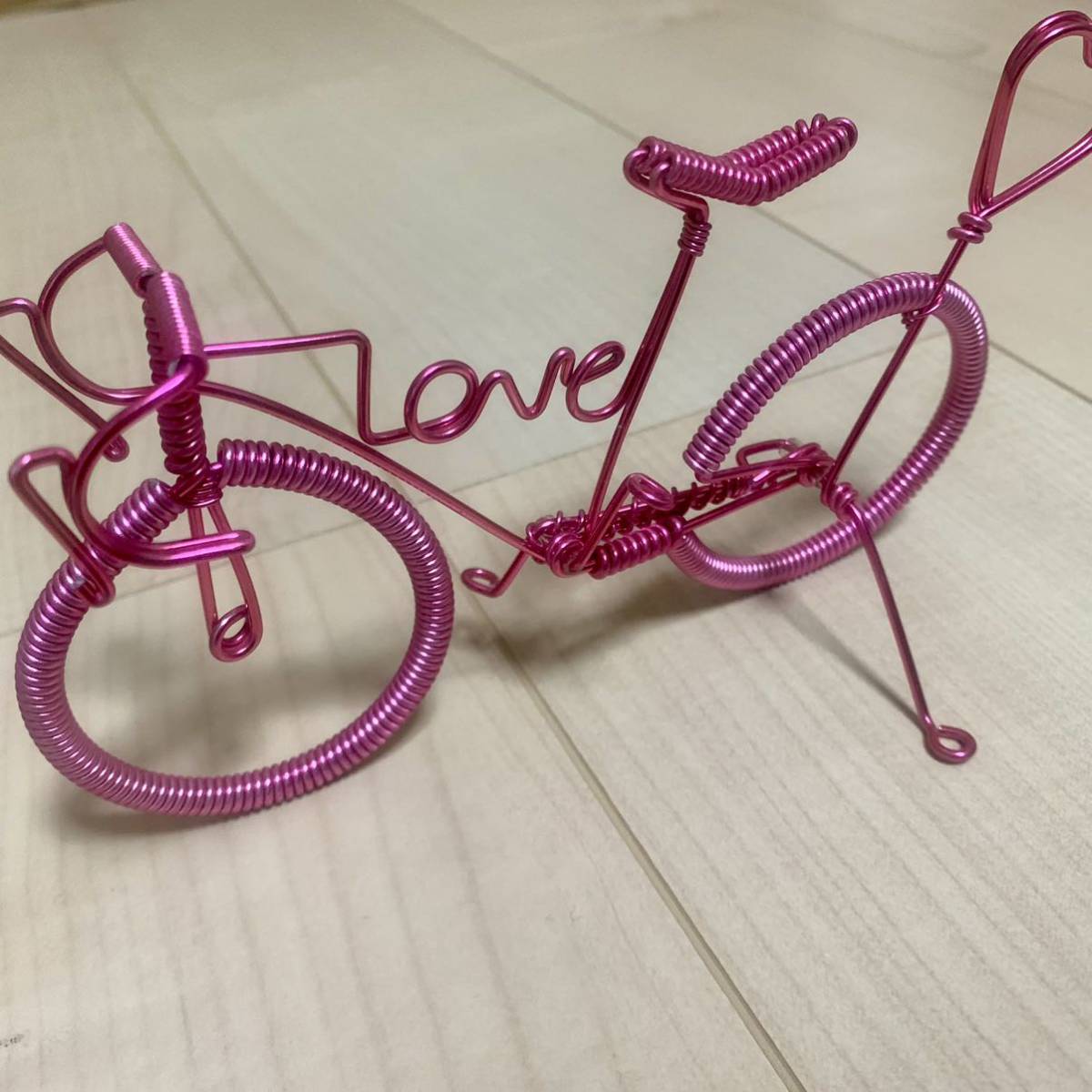 メッセージスタンド インテリア雑貨 カードスタンド 自転車 新品未使用 ピンク拍卖