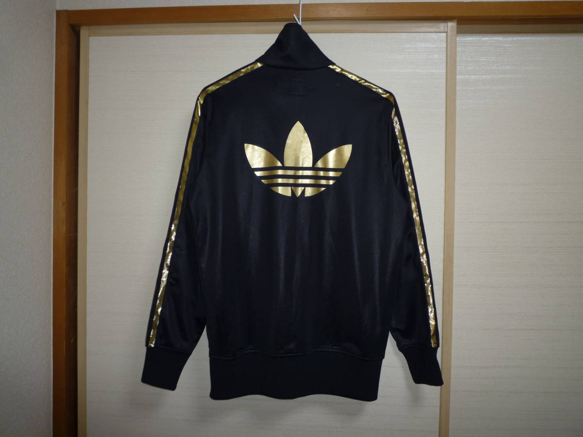 アディダス ファイヤーバードジャージ黒×金 XSサイズ拍卖