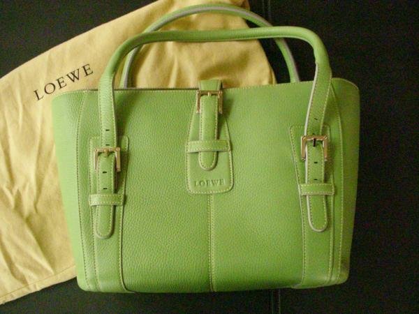 ★とちぎ屋!【LOEWE】 ロエベ ペパーミントグリーン ハンドバック!清楚でエレガントな逸品!★拍卖