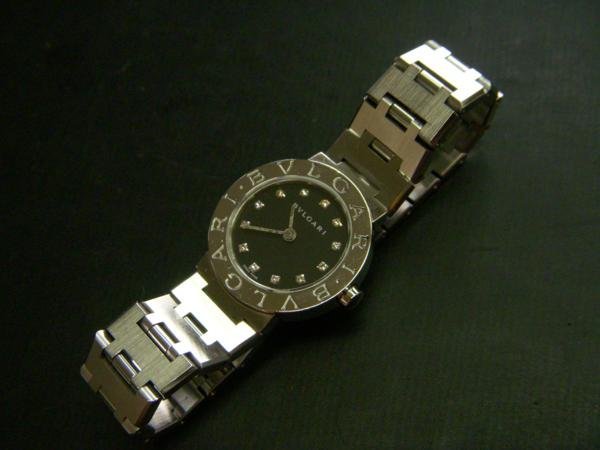★とちぎ屋!【BVLGARI】 ブルガリブルガリ BB23SS 12Pダイヤモンド付 腕時計 Swissメイド 優雅な逸品!★拍卖