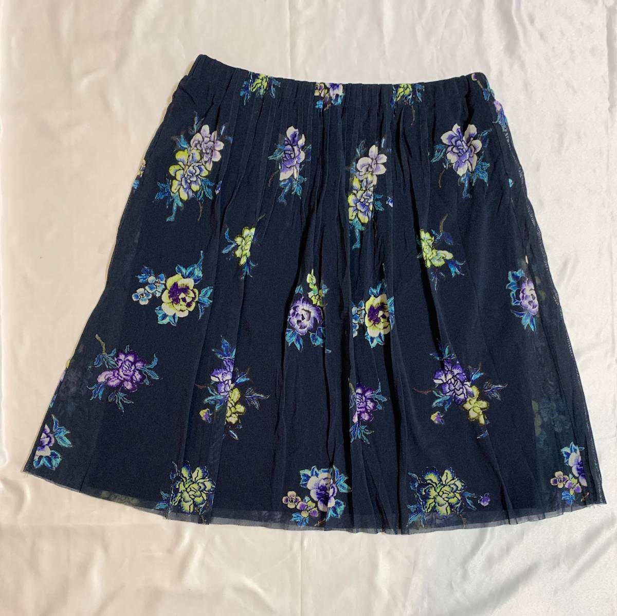 vivienne tam ヴィヴィアンタム メッシュ ネット 花柄 黒 black スカート skirt拍卖