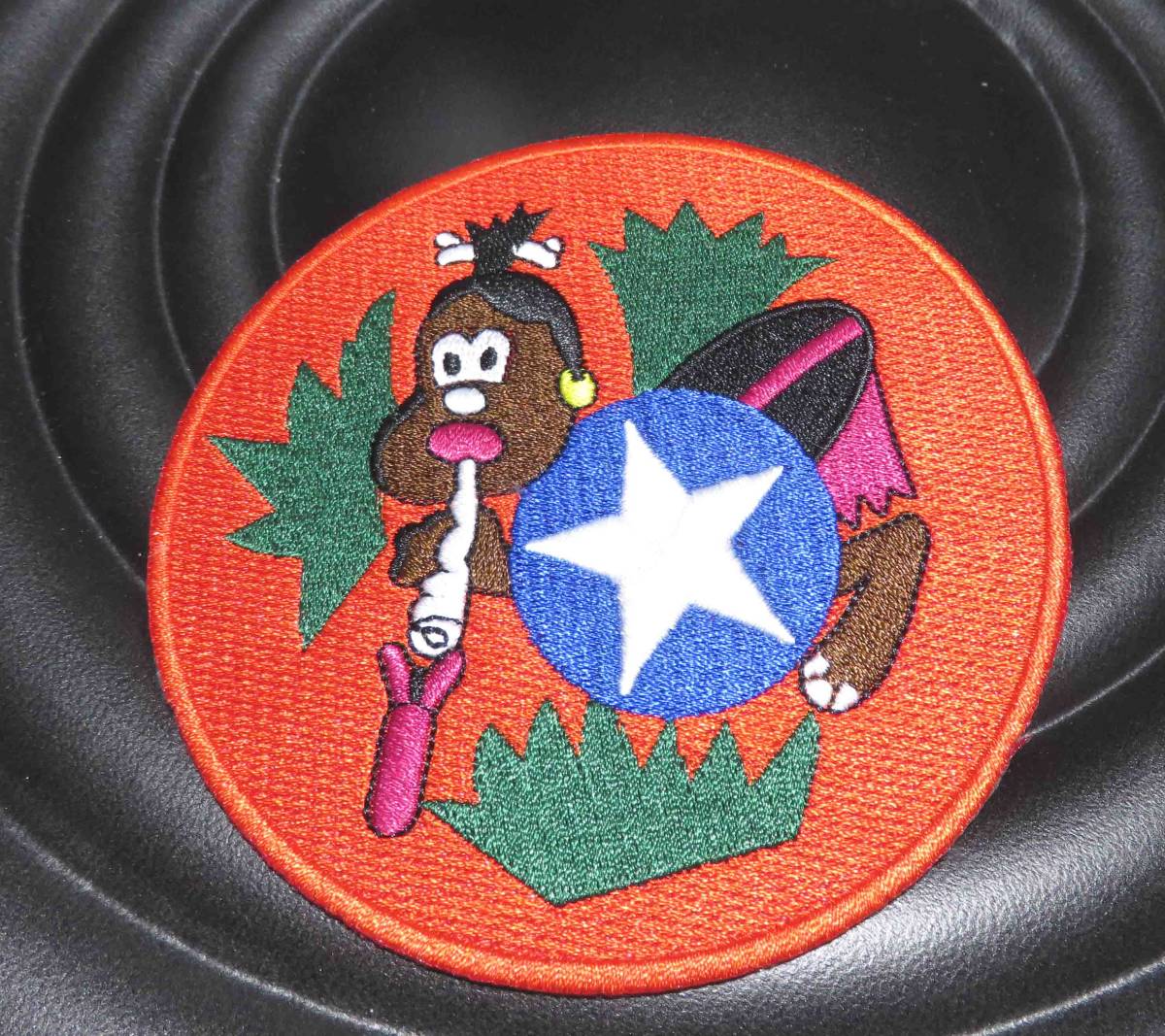 橙青円型◆新品インディオ吹き矢 第443爆撃戦隊 アメリカ アメリカンネイティブFighterSquadron爆撃機US militaryワッペン◆ミリタリー拍卖