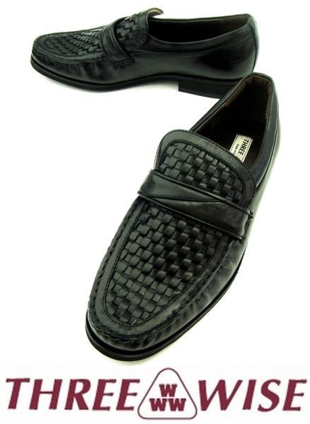 新品/スリーワイズTHREE WISE/スリッポンビジネス/皇室御用達/大塚製靴製品/日本製/軽量/快適歩行/26.5㎝EEE/黒/ブラックT3329拍卖