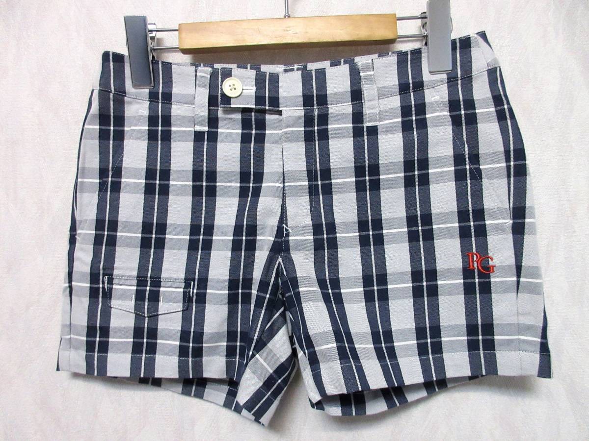 美品 パーリーゲイツ PEARLY GATES ショートパンツ チェック 0 亥1011拍卖