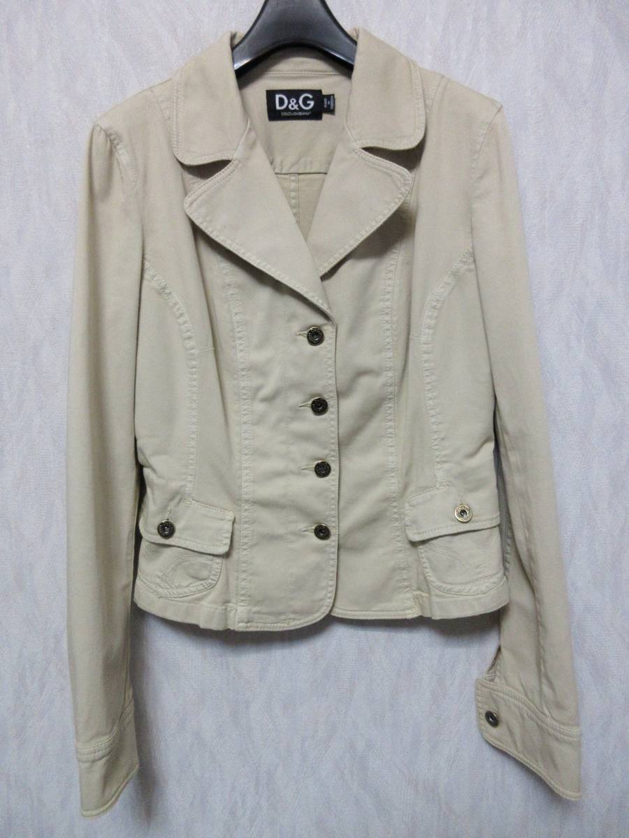 D&G ドルチェ&ガッバーナ コットンジャケット ベージュ M 亥843拍卖