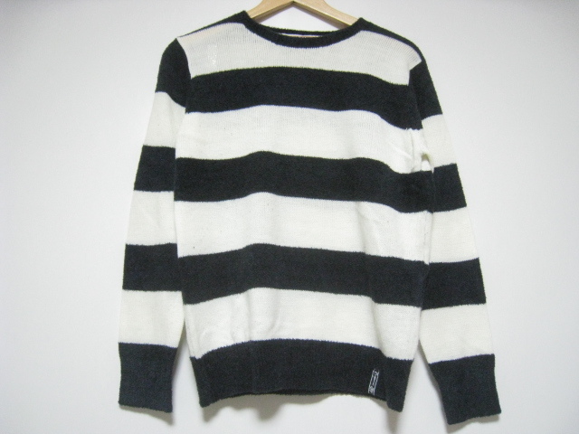 CIAOPANIC TYPY チャオパニックティピー トップス セーター ニット 長袖 丸首 紺×白 ネイビー×ホワイト ボーダー Mサイズ拍卖