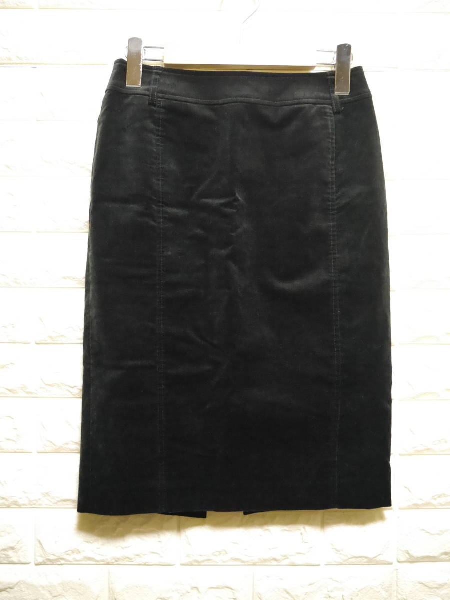 A341 ◇ COUP DE CHANCE | クードシャンス ひざ丈スカート 黒 中古 サイズ38拍卖
