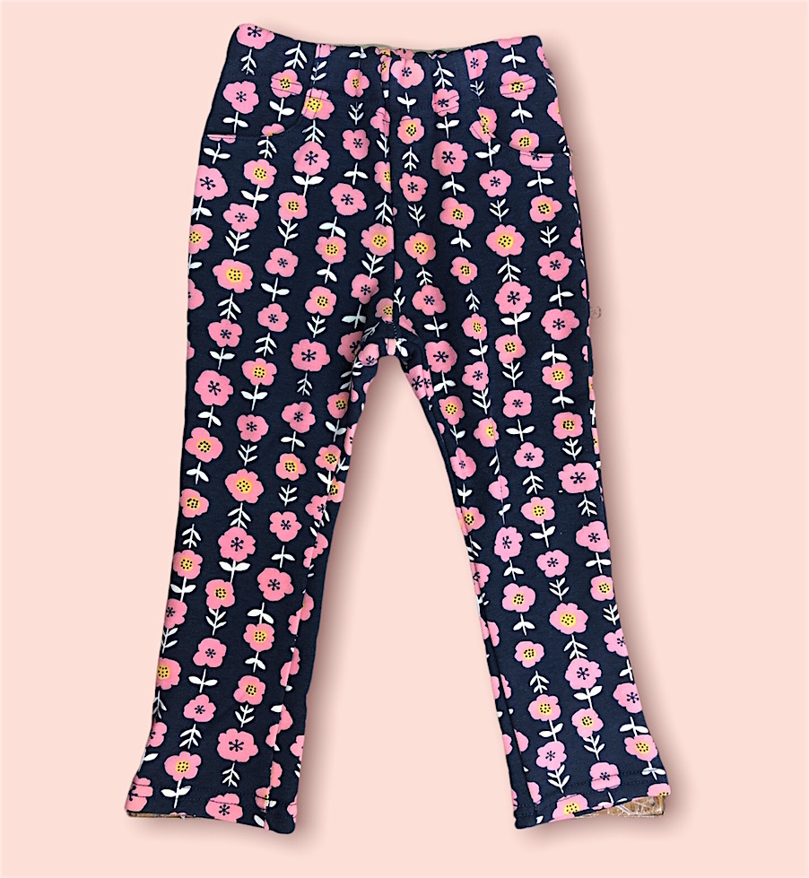 即決 新品タグ付 NAUGHTY COMPANY ノウティカンパニー 女児★花柄 爆温あったか 裏起毛 パンツ 長パンツ★ベビー 95cm 2-3才 ¥1650拍卖