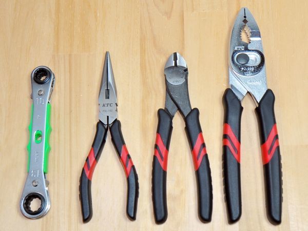 ◆KTC 4サイズメガネ 板ラチェットレンチMR-0813+握り物 セット♪拍卖