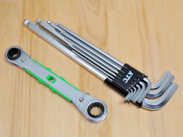 ★KTC 4サイズ板ラチェットレンチMR-1014+六角HL259SP セット拍卖