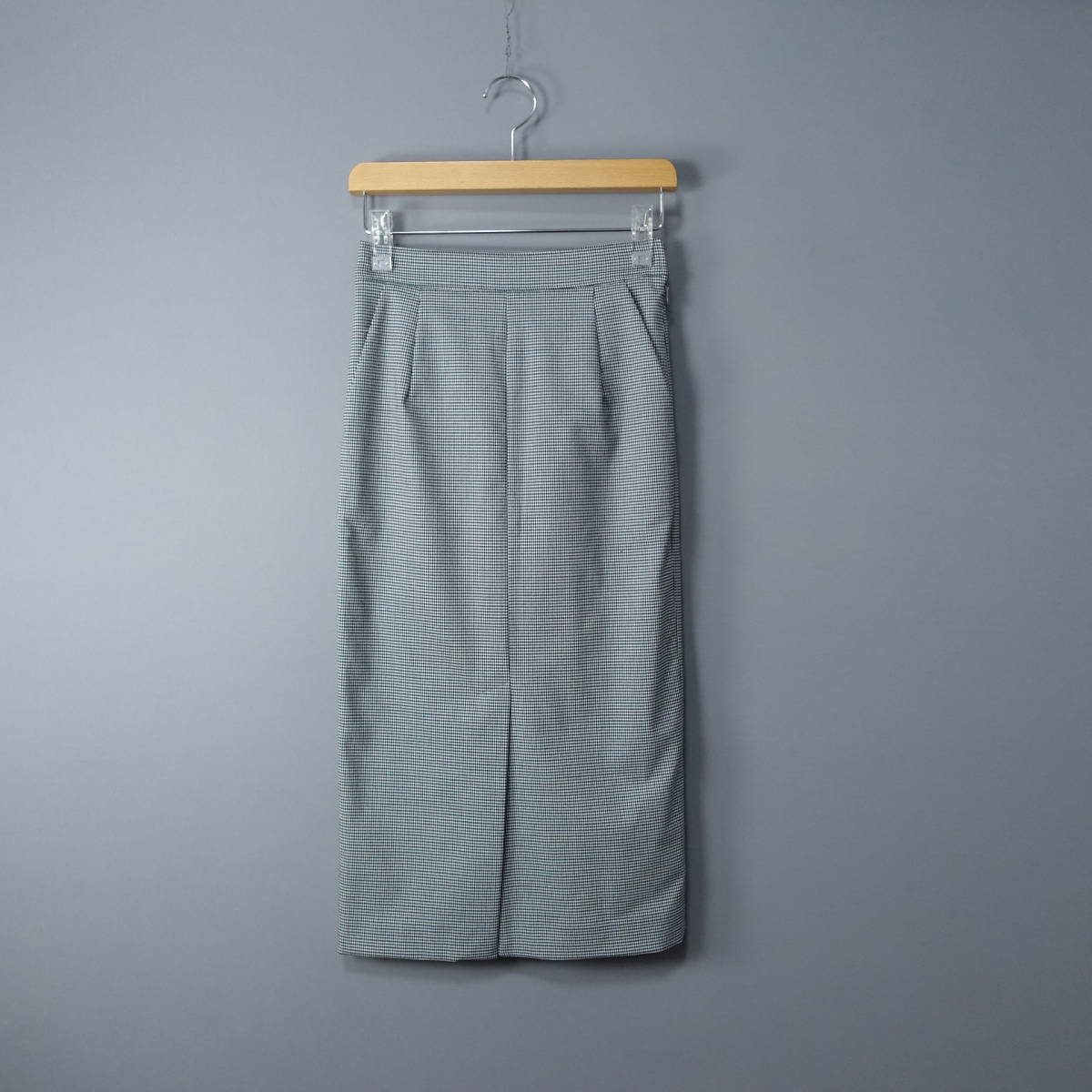 美品☆GALLARDAGALANTE NAVY/ガリャルダガランテ /O/日本製/ウエストゴムスカート/グレー/レディース/ロング/タイト拍卖