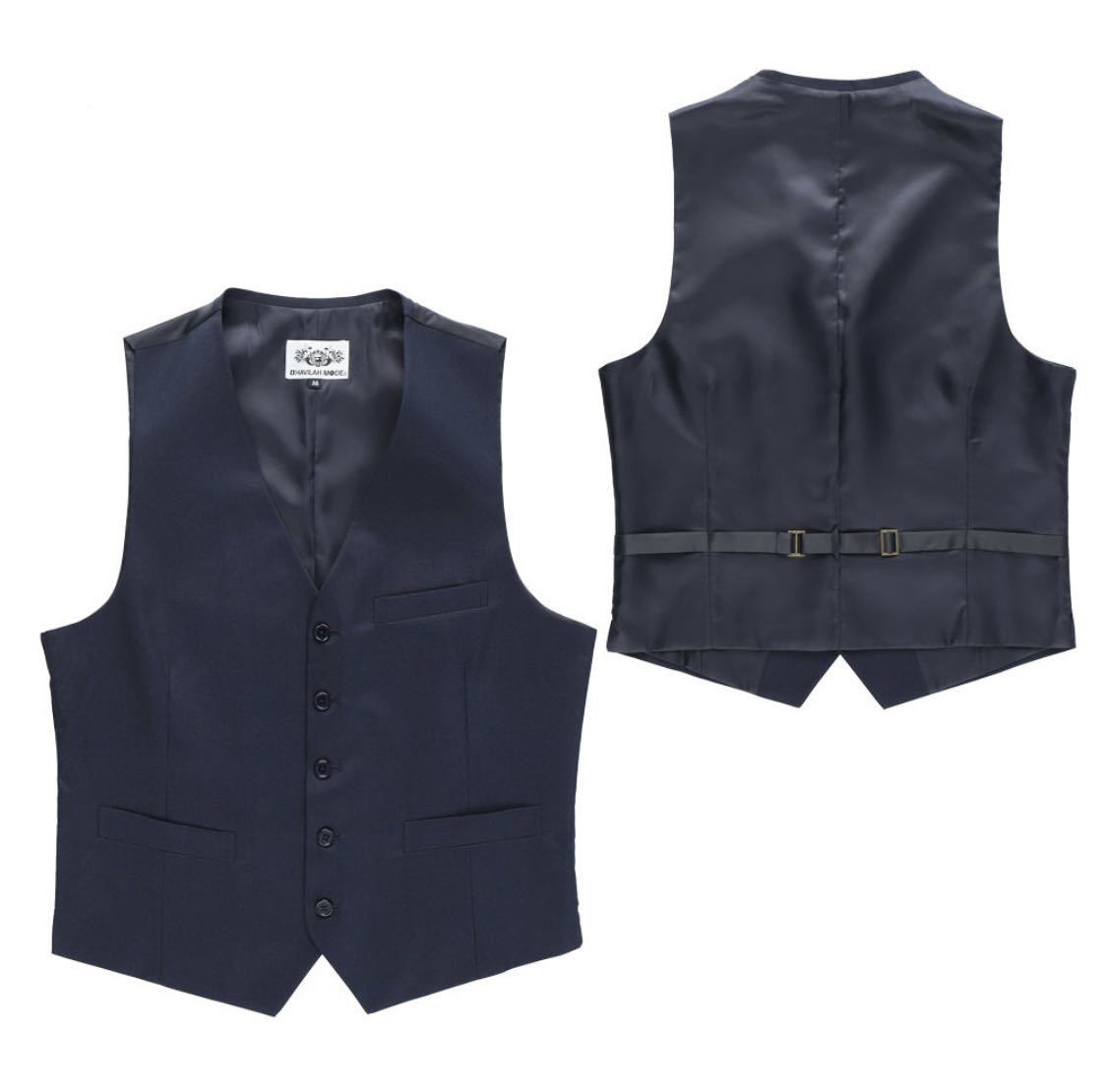 メンズ ジレ ベスト ネイビー拍卖