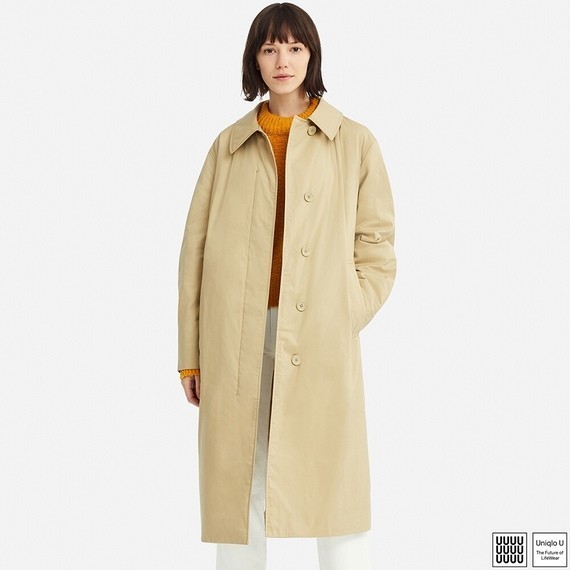 未使用 ユニクロU ライトパデッド コットンコート М ベージュ オーバーサイズ メタルボタンへ替えています 元ボタン 紙タグあり拍卖