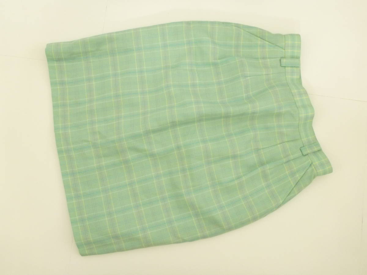 TRUSSARDI トラサルディ sport ★ 緑 グリーン チェック柄 スカート 42 M相当拍卖