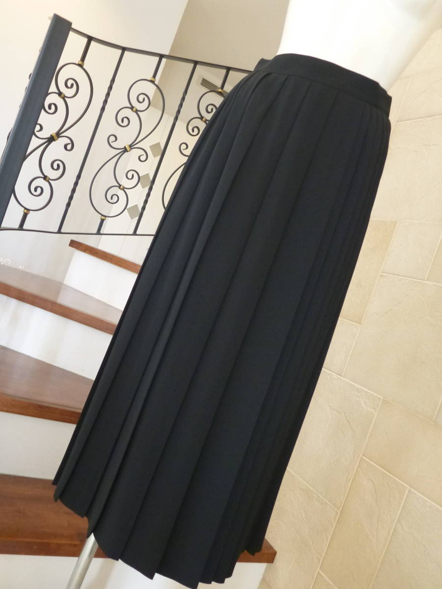 2万 美品 breckenridge ブレッケンリッジ ★ ◆黒 プリーツスカート ロングスカート S相当拍卖