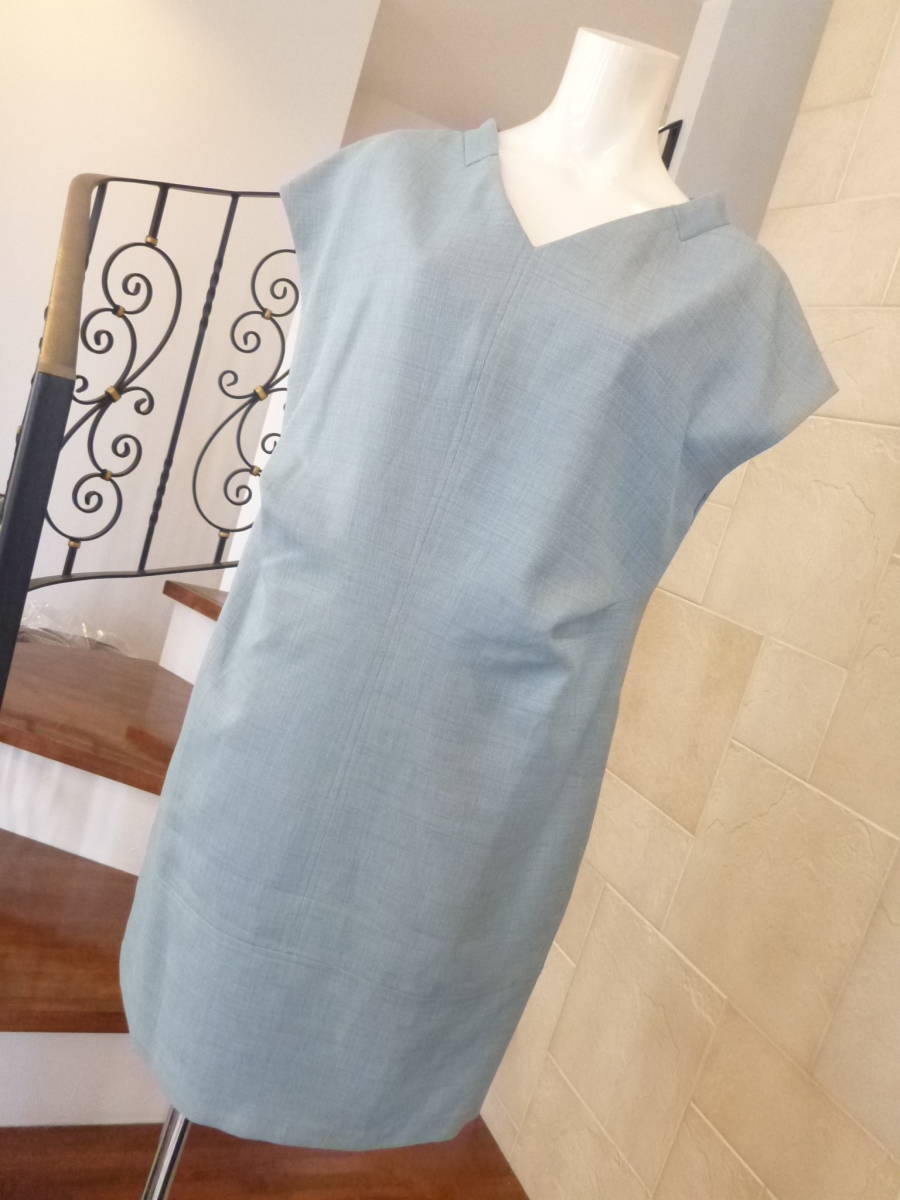 超美品 Doors ★ドアーズ アーバンリサーチ 水色 半袖 ワンピース L~LL相当拍卖