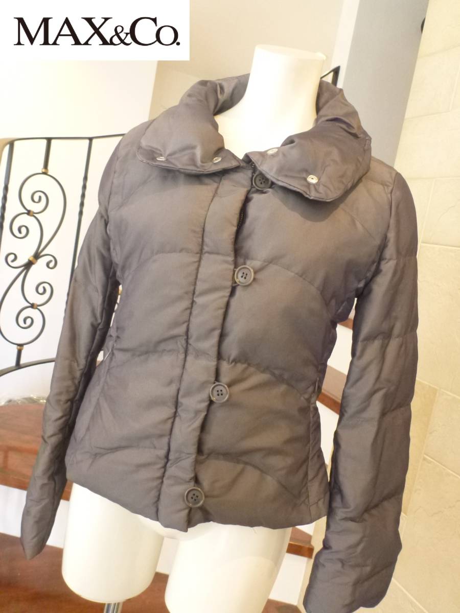 美品 Max&Co. マックス&コー マックスコー ★ グレー ダウンジャケット 38 M相当拍卖