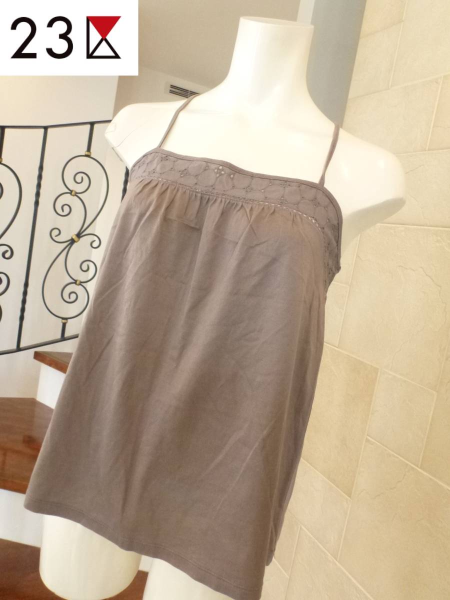 23区 ★オンワード樫山 茶 ブラウン キャミソール 38 M相当拍卖