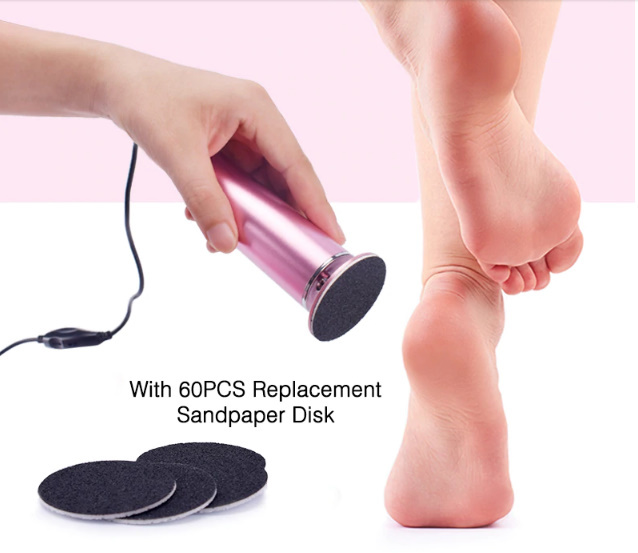x030a フットケア 電気 ペディキュアツール 脚かかと 角質 クリーンケア機 & 交換サンドペーパー拍卖