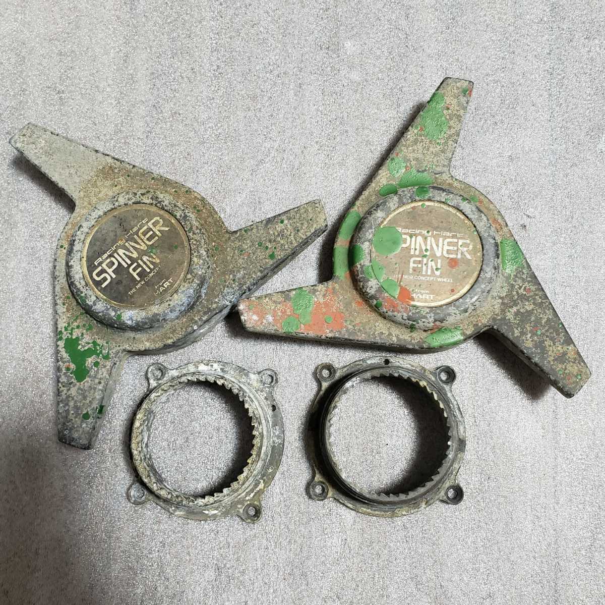 ☆ 希少 当時物 ☆ レーシングハート スピナーセンターキャップ2個 セット拍卖