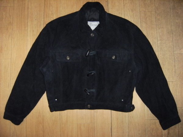 昭和レトロ★90年代★バブル全盛期★レザー 革 スプリット Gジャン デニムジャケット ジャンパー★ウエスタン 西部劇 インディアン ロデオ拍卖