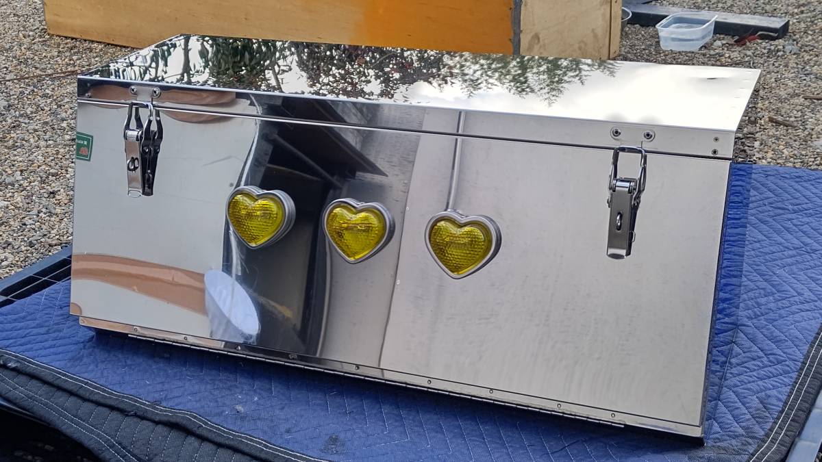 75cm 工具箱 道具箱 ステンレス デコトラ トラック 中古 マーカー ハート拍卖