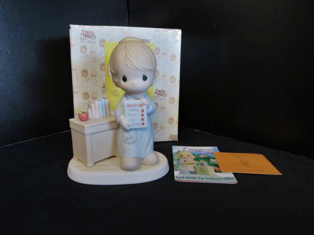 【新品・デッドストック】R449★ 高さ約14.5cm×幅約11.5cm プレシャスモーメント エネスコ 陶器人形 アンティークドール 卒業拍卖