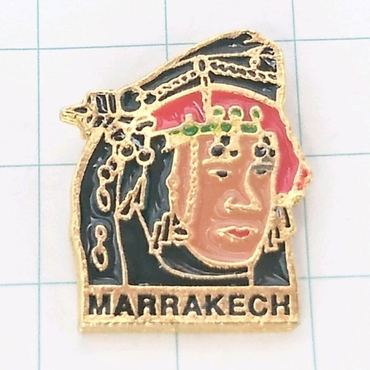 送料無料)モロッコ マラケシュ 民族 フランス輸入 アンティーク ピンバッジ PINS ピンズ A05292拍卖