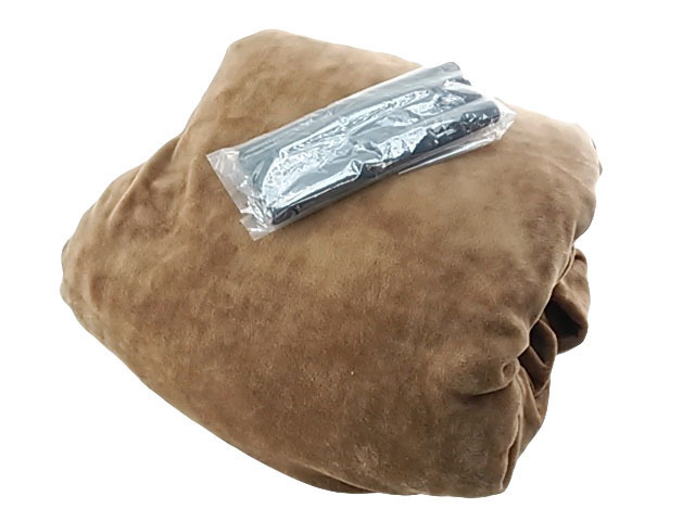 一体型 ソファーカバー ふわふわタッチ ベロア素材 2人掛用 ブラウン拍卖