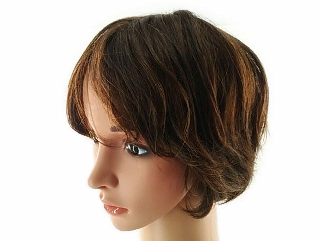 フルウィッグ アレンジ自在 より自然な立体感 人毛MIX 初心者 ボブ ミックスブラウン拍卖