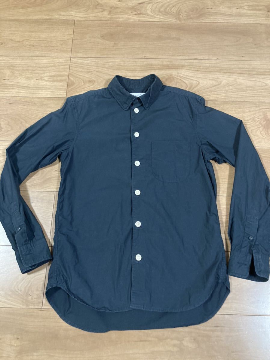 EEL (イール) 陶器釦のシャツ size S ネイビー拍卖