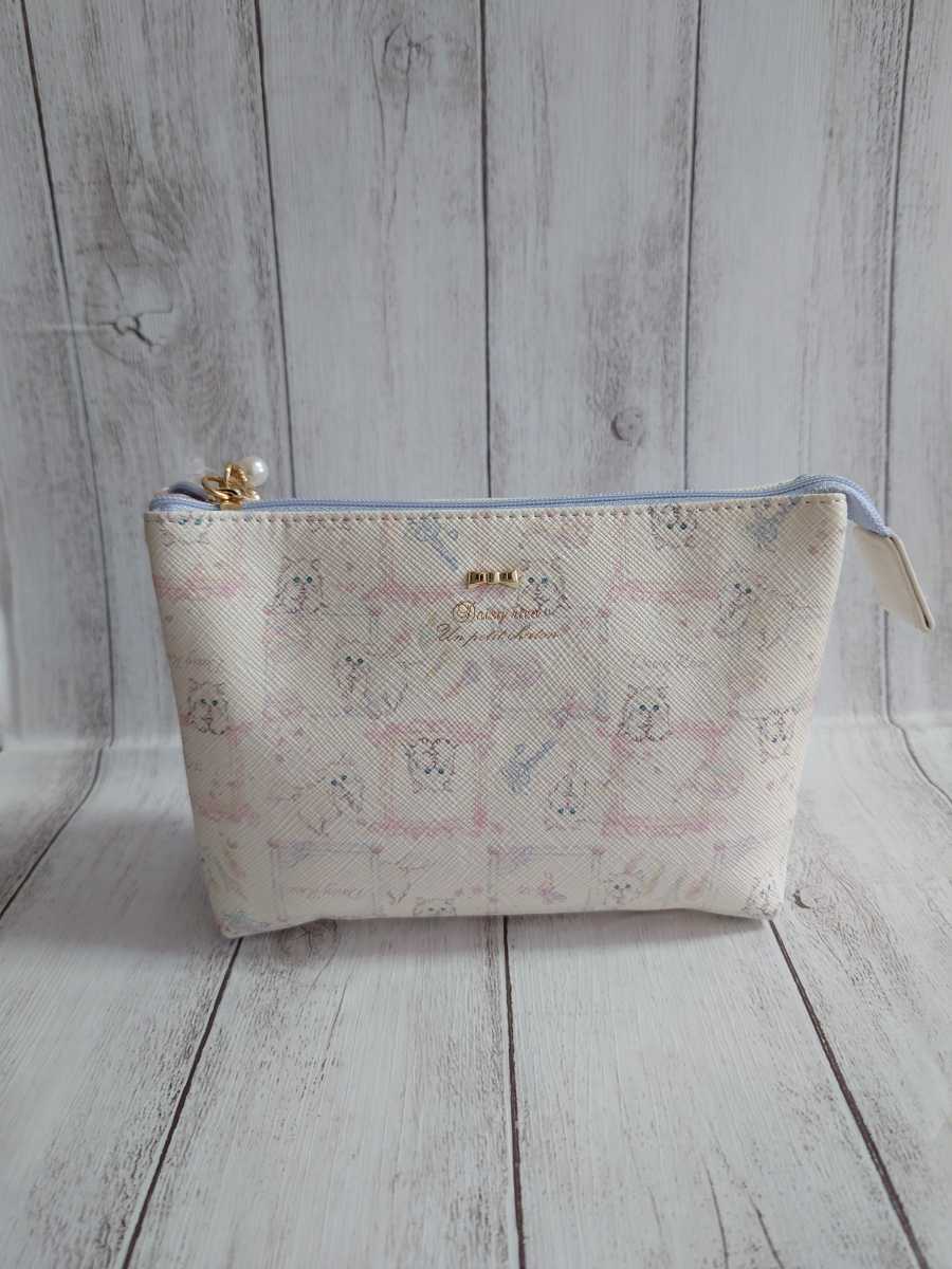 デイジーリコ ドリ コスメ 角ポーチ 白 ネコ ギフト ねこ プレゼント 化粧ポーチ Daisyrico ホワイト DR7-16 ポーチ拍卖