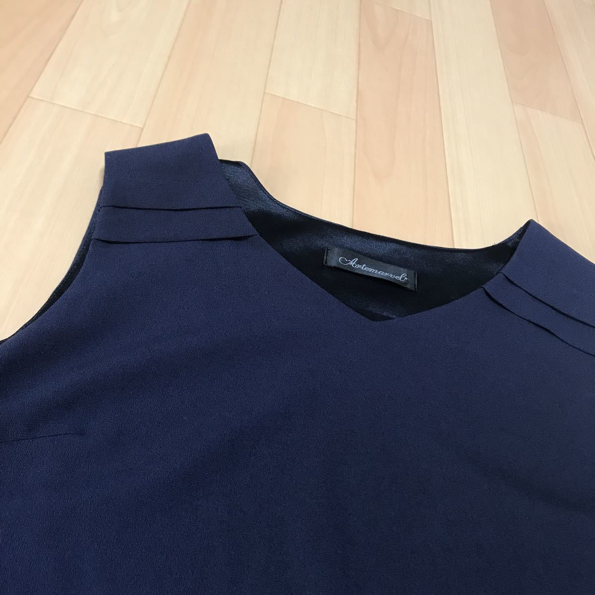 a29 ワンピース スカート 紺色 フォーマルにも mサイズ拍卖