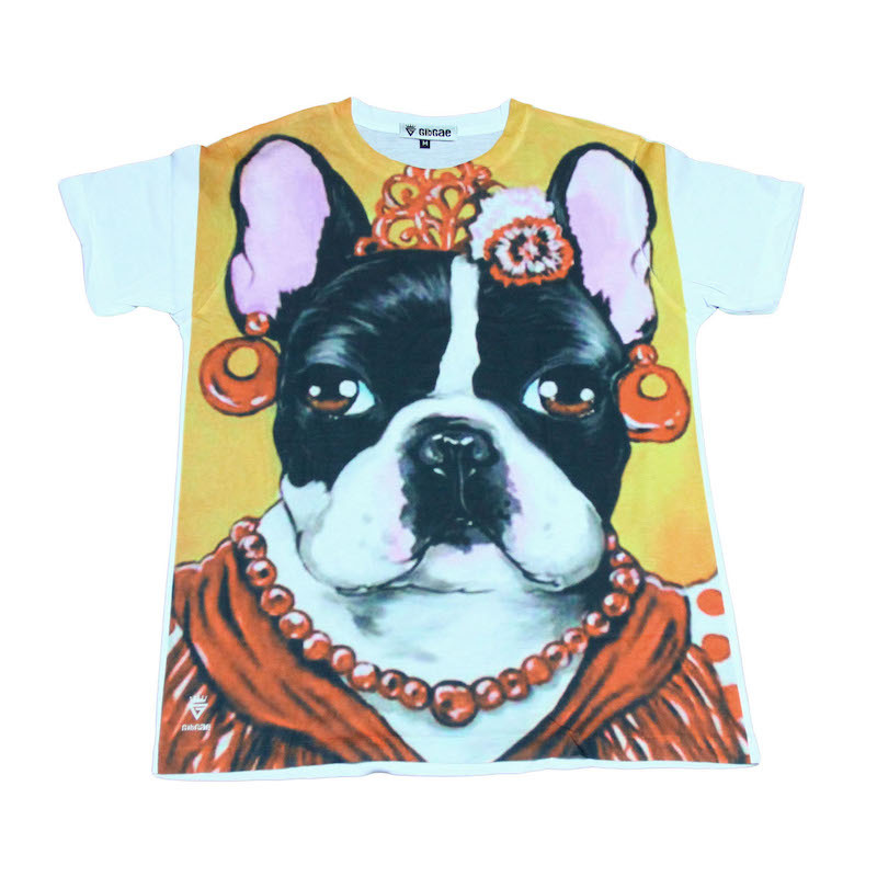 フレンチブルドッグ わんちゃん 犬 ペット カワイイ お散歩 ストリート系 デザインTシャツ おもしろTシャツ メンズ 半袖★M393M拍卖